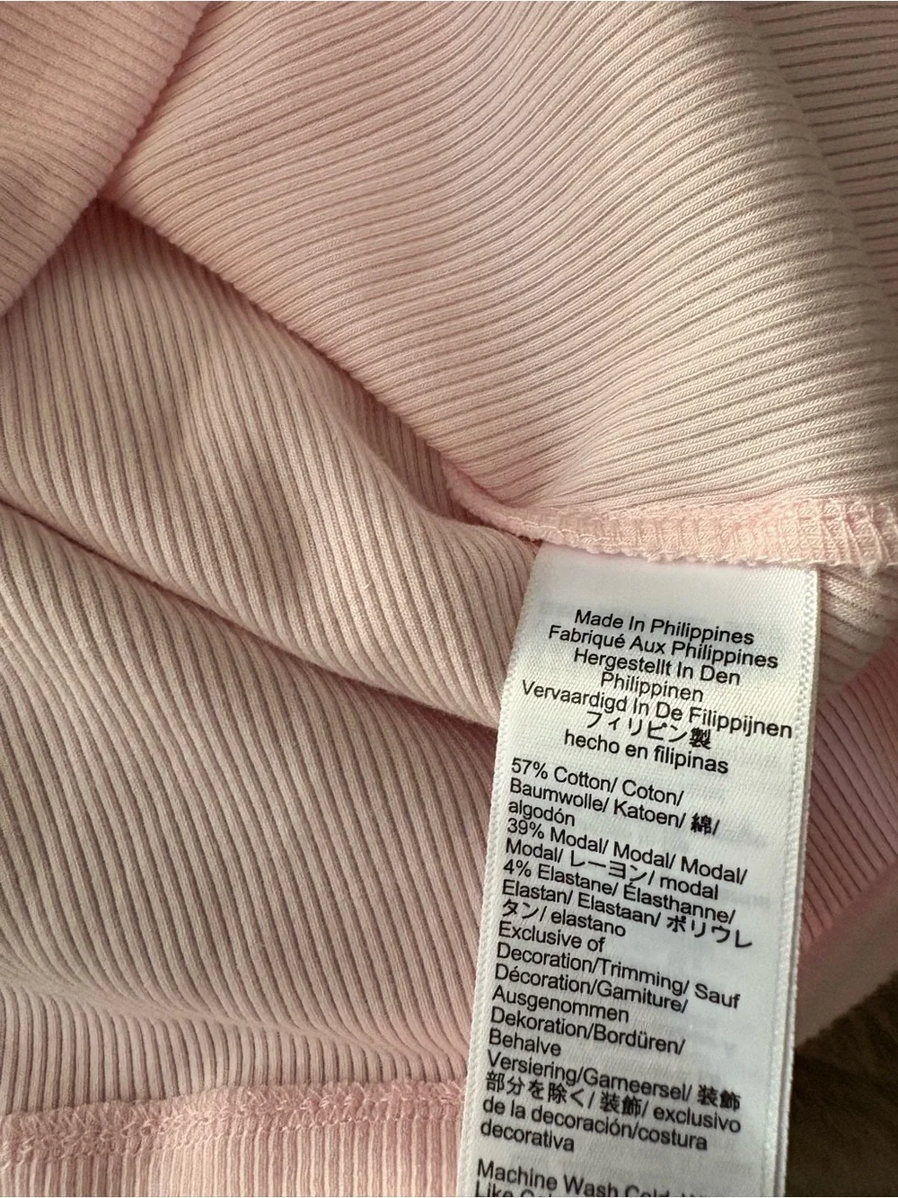 J. Crew Light Pink Ribbed Short-Sleeve Henley